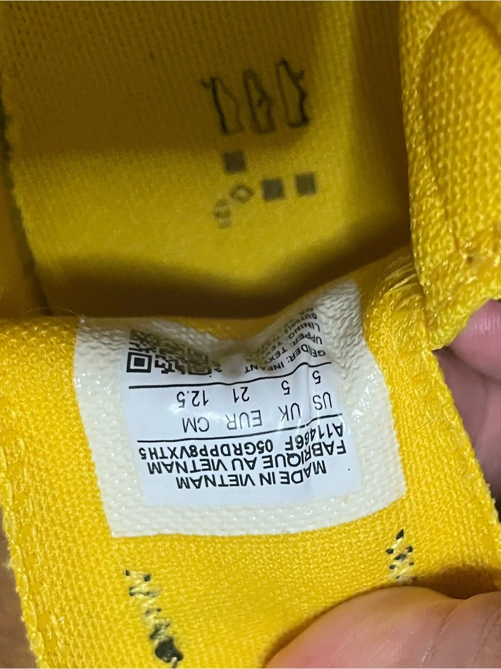 Converse Toddler Yellow Construction Truck Sneakers with Black Striped Velcro 5